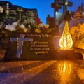 DEKORACJA na grób ZNICZ podstawka na cmentarz LAMPKA LED wieczna latarenka