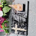 DEKORACJA na grób ZNICZ podstawka na cmentarz LAMPKA LED wieczna latarenka