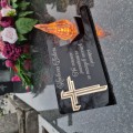 DEKORACJA na grób ZNICZ podstawka na cmentarz LAMPKA LED wieczna latarenka