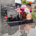 DEKORACJA na grób ZNICZ podstawka na cmentarz LAMPKA LED wieczna latarenka