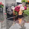 DEKORACJA na grób ZNICZ podstawka na cmentarz LAMPKA LED wieczna latarenka