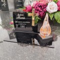 DEKORACJA na grób ZNICZ podstawka na cmentarz LAMPKA LED wieczna latarenka