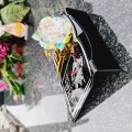 Podstawka na cmentarz GRAWEROWANY ZNICZ dekoracja na grób WIECZNA RÓŻA
