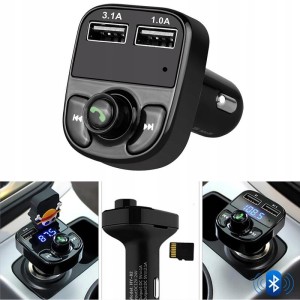 TRANSMITER FM BLUETOOTH DUAL ROZMOWY ŁADOWANIE MP3