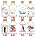 PIERSIÓWKA WESELNA 10x butelka 100ml na ALKOHOL z NADRUK prezent dla gości