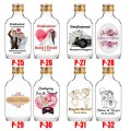 PIERSIÓWKA WESELNA 10x butelka 100ml na ALKOHOL z NADRUK prezent dla gości