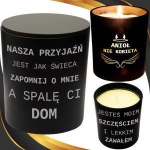 Świeczka SOJOWA PREZENT NA DZIEŃ MAMY URODZINY ŚWIECA Grawer MATKI