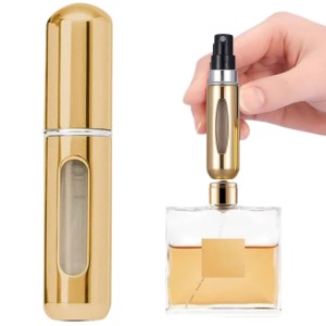 ATOMIZER PODRÓŻNY Z ROZPYLACZEM FLAKON Dozownik Do Perfum Złoty Kolor 5ml perfumetka