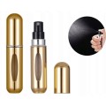 ATOMIZER PODRÓŻNY Z ROZPYLACZEM FLAKON Dozownik Do Perfum Złoty Kolor 5ml