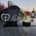 DEKORACJA na grób ZNICZ podstawka na cmentarz LAMPKA LED wieczna latarenka