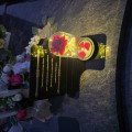 DEKORACJA na grób ZNICZ podstawka na cmentarz LAMPKA LED wieczna latarenka