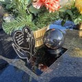 ZNICZ na Grób Cmentarz LED ZNICZ SOLARNY STATUETKA Nagrobna Wieczna Kula
