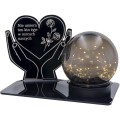 ZNICZ na Grób Cmentarz LED ZNICZ SOLARNY STATUETKA Nagrobna Wieczna Kula