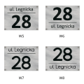 TABLICZKA Z NUMEREM NA DOM TABLICA ADRESOWA Aluminiowa Numer Domu Adresówka UVP-153-SIL-B