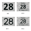 TABLICZKA Z NUMEREM NA DOM TABLICA ADRESOWA Aluminiowa Numer Domu Adresówka UVP-153-SIL-B