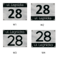 TABLICZKA Z NUMEREM NA DOM TABLICA ADRESOWA Aluminiowa Numer Domu Adresówka UVP-153-SIL-T