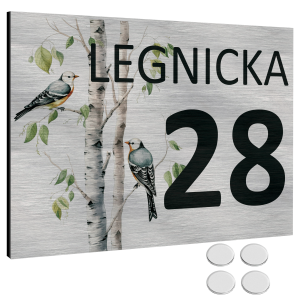 TABLICZKA Z NUMEREM NA DOM TABLICA ADRESOWA Aluminiowa Numer Domu Adresówka UVP-153-SIL-TERKOL-T