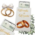 PREZENT ŚLUB WESELE DREWNIANA KOPERTA NA PIENIĄDZE ŚLUBNY WYJĄTKOWY