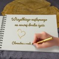 KSIĘGA GOŚCI NA WESELE ŚLUB DREWNIANA PAMIĄTKA ELEGANCKA WYJĄTKOWA