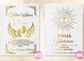 Pamiątka Chrzest BIBLIA PISMO ŚW nadruk z imieniem OD CZRESTNYCH DZIADKÓW          UVP-149-BIBLIA-CHRZ