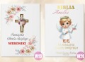 Pamiątka Chrzest BIBLIA PISMO ŚW nadruk z imieniem OD CZRESTNYCH DZIADKÓW          UVP-149-BIBLIA-CHRZ