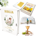 BIBLIA W PUDEŁKU Pamiątka Pierwszej Komunii Świętej PREZENT NA KOMUNIĘ