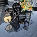 ZNICZ SOLARNY z Grawerem Wieczna Lampka Latarenka LED STATUETKA dla taty