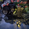 ZNICZ SOLARNY z Grawerem Wieczna Lampka Latarenka LED STATUETKA dla taty
