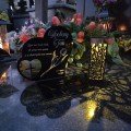 ZNICZ SOLARNY z Grawerem Wieczna Lampka Latarenka LED STATUETKA dla taty