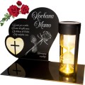 ZNICZ SOLARNY z Grawerem Wieczna Lampka Latarenka LED STATUETKA dla mamy