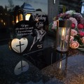 ZNICZ SOLARNY z Grawerem Wieczna Lampka Latarenka LED STATUETKA dla taty