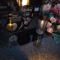 ZNICZ SOLARNY z Grawerem Wieczna Lampka Latarenka LED STATUETKA dla taty