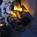 ZNICZ SOLARNY z Grawerem Wieczna Lampka Latarenka LED STATUETKA dla taty
