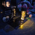 ZNICZ SOLARNY z Grawerem Wieczna Lampka Latarenka LED STATUETKA dla taty