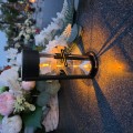 ZNICZ SOLARNY LED LAMPION NA GRÓB STATUETKA NA CMENTARZ Z KRZYŻEM
