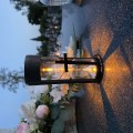 ZNICZ SOLARNY LED LAMPION NA GRÓB STATUETKA NA CMENTARZ Z KRZYŻEM