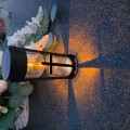 ZNICZ SOLARNY LED LAMPION NA GRÓB STATUETKA NA CMENTARZ Z KRZYŻEM