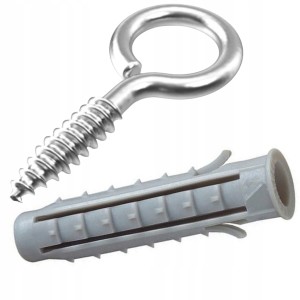 WKRĘT UNIWERSALNY z KOŁKIEM hak oczkowy ŚRUBA HAKOWA ucho 45x4,2mm 5szt