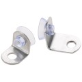 18x16mm KĄTOWNIK Z PRZYSSAWKĄ DO PÓŁEK SZKLANYCH I AKRYLOWAYCH PODPÓRKA 8szt