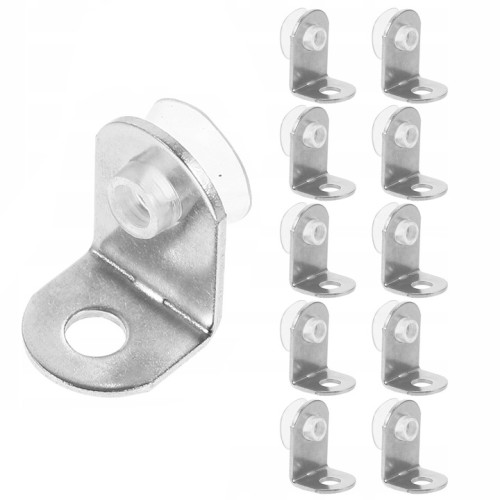 11x11mm KĄTOWNIK Z PRZYSSAWKĄ DO PÓŁEK SZKLANYCH I AKRYLOWAYCH PODPÓRKA 10szt