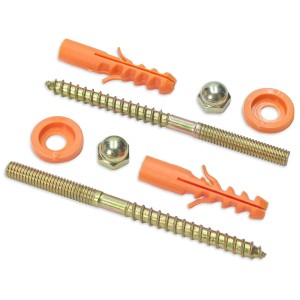 M6x80mm ŚRUBA DWUGWINTOWA Z KOŁKIEM I NAKRĘTKĄ WKRĘT SZPILKA 4szt