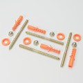 M6x80mm ŚRUBA DWUGWINTOWA Z KOŁKIEM I NAKRĘTKĄ WKRĘT SZPILKA 4szt