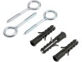 4x45mm WKRĘT OCZKOWY Z KOŁKIEM KOŁEK GWINT HAK OCYNK 4 szt