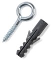 4x45mm WKRĘT OCZKOWY Z KOŁKIEM KOŁEK GWINT HAK OCYNK 4 szt