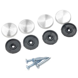 4 SZT MOCOWANIE LUSTRA SZKŁA TABLICZKI WKRĘTY ZAŚLEPKI 30 MM STAL INOX