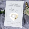 Prezent na chrzest święty PAMIĄTKA CHRZTU ŚWIĘTEGO personalizowany STOPY