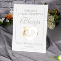 Prezent na chrzest święty PAMIĄTKA CHRZTU ŚWIĘTEGO personalizowany STOPY