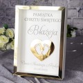 Prezent na chrzest święty PAMIĄTKA CHRZTU ŚWIĘTEGO personalizowany STOPY