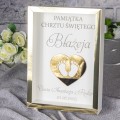 Prezent na chrzest święty PAMIĄTKA CHRZTU ŚWIĘTEGO personalizowany STOPY