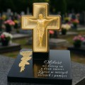 DEKORACJA na grób ZNICZ podstawka na cmentarz LAMPKA LED wieczna latarenka